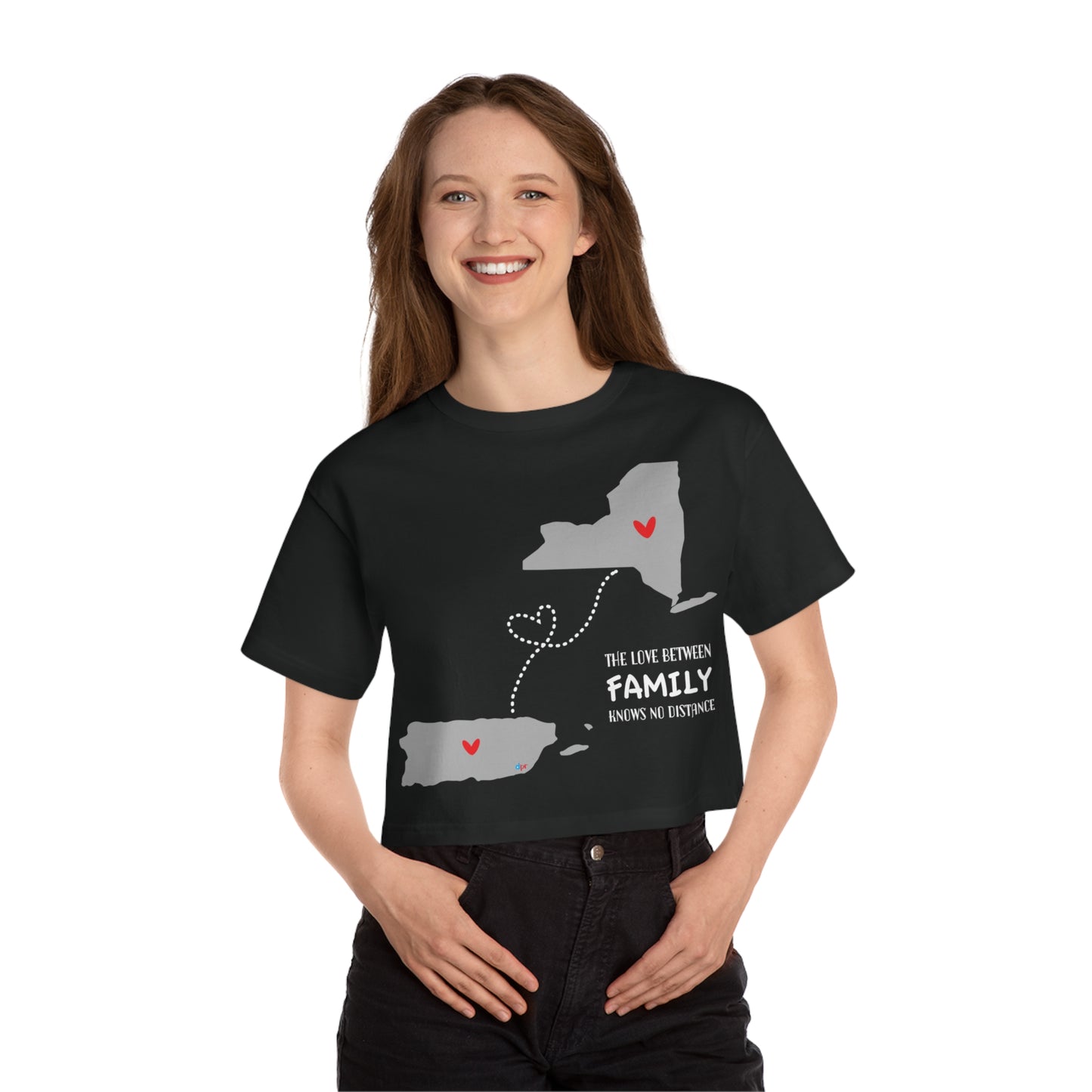 Love in the distance New York Flowy Cropped Tee