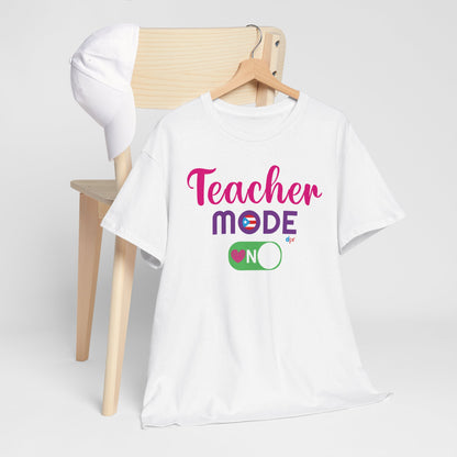 Teacher Mode ON - Back to School Boricua Teacher Heavy Cotton Tee