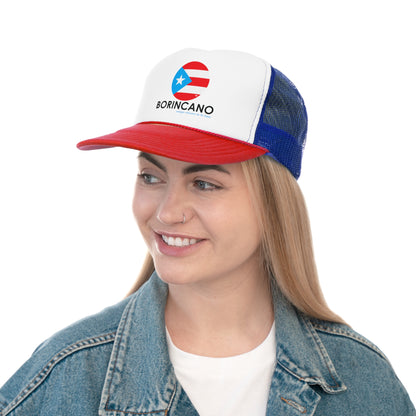 Borincano aunque naciera en la luna Puerto Rican Pride Trucker Caps FREE SHIPPING