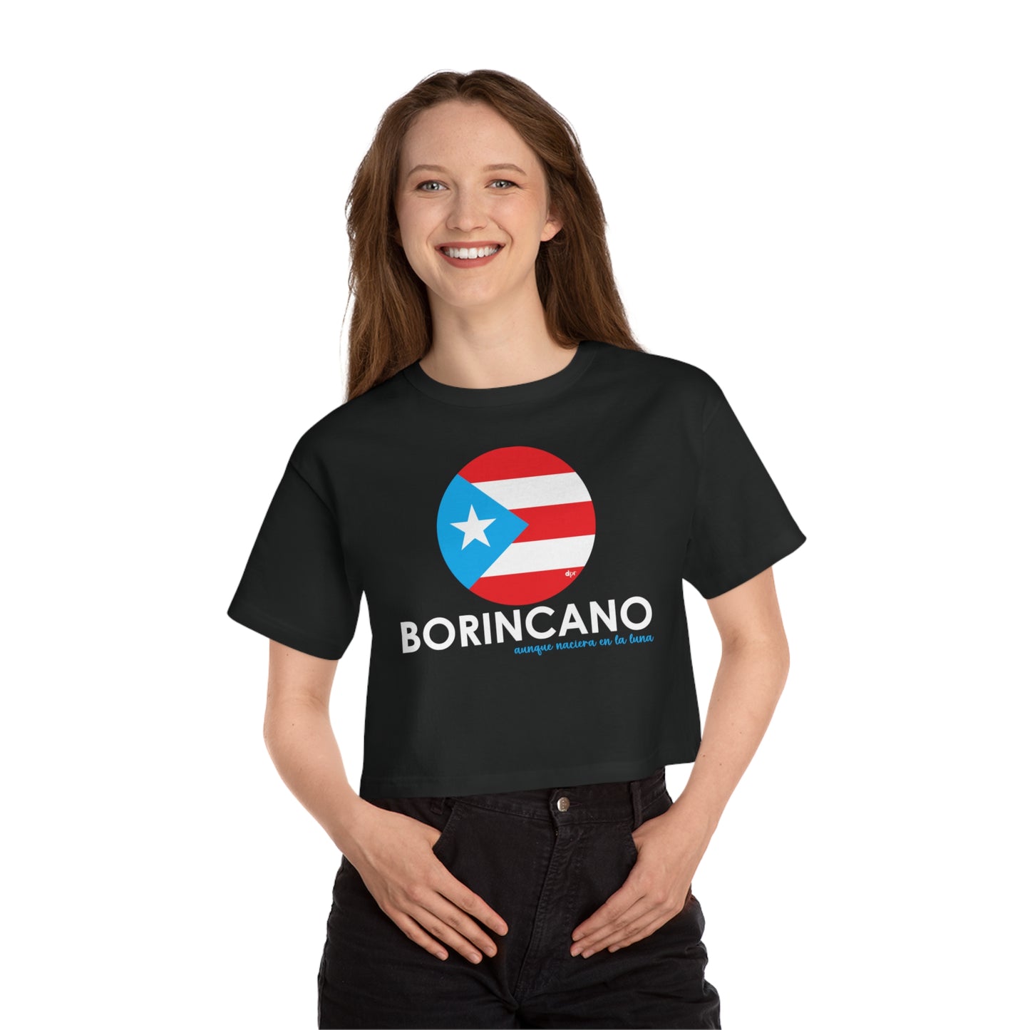 BORINCANO BANDERA Flowy Cropped Tee