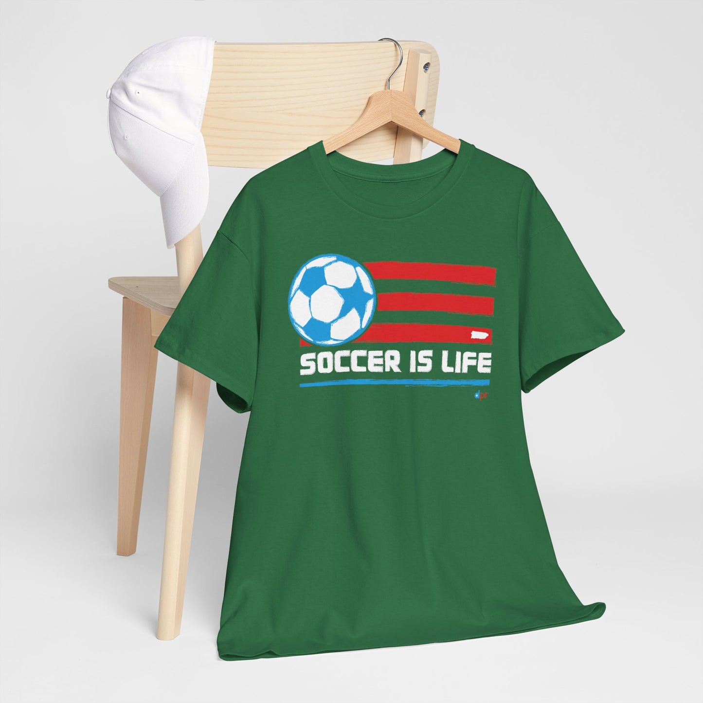 Soccer is Life Colors Unisex Heavy Cotton Tee