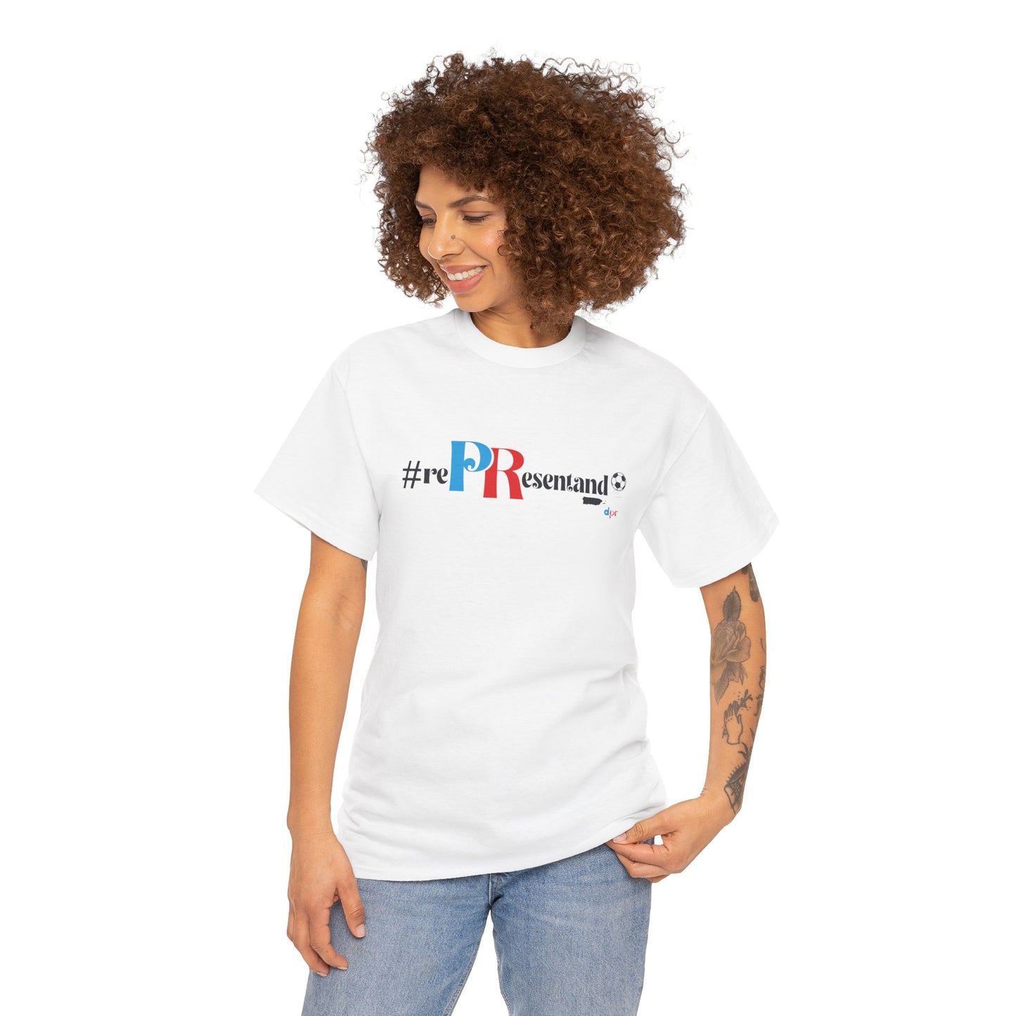 RePResentando Soccer Ball Unisex Heavy Cotton Tee