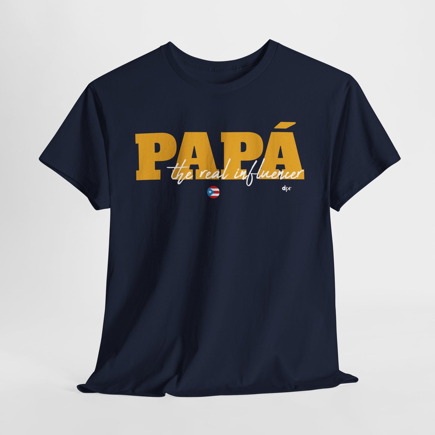 Papá The Real Influencer Yellow Heavy Cotton Tee