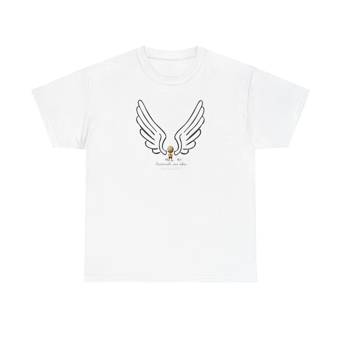 "Cosiendo sus alas" Soccer Player Unisex Heavy Cotton Tee