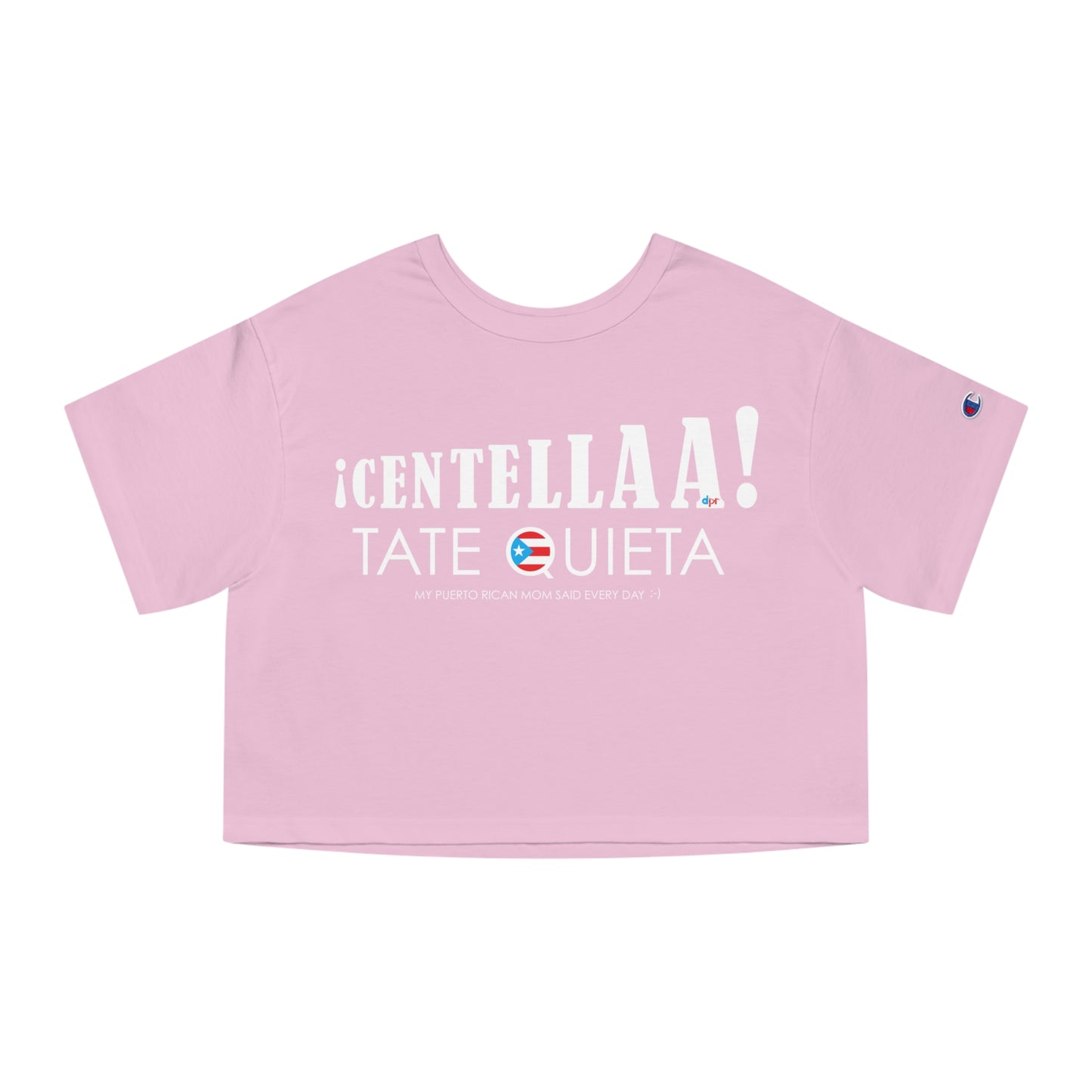 CENTELLA! Puerto Rican Mom WOMAN  Flowy Cropped Tee