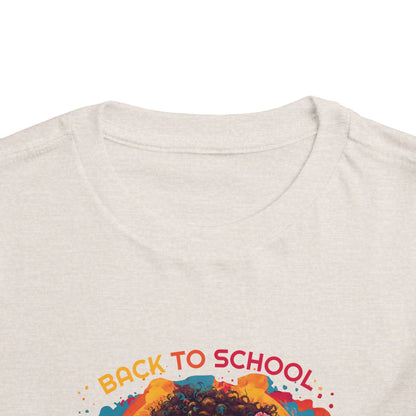 Back to School Boricua Girl Flow Toddler Short Sleeve Tee