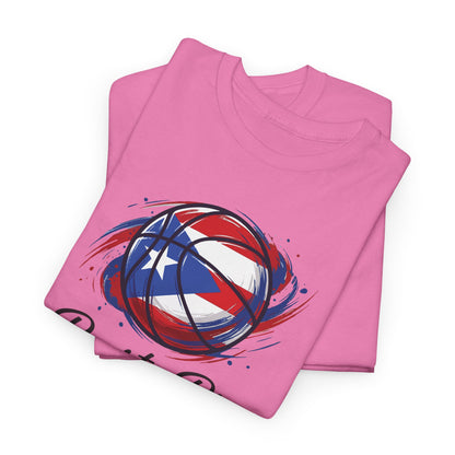 Puerto Rico Basketball Flag 2 | Unisex Heavy Cotton T-Shirt