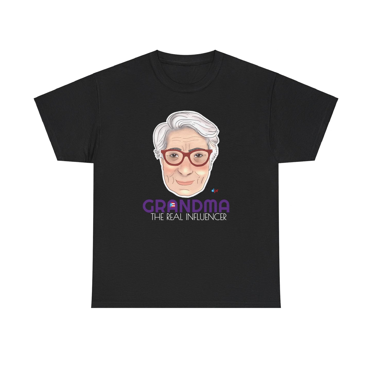 Grandma The Real Influencer Heavy Cotton Tee