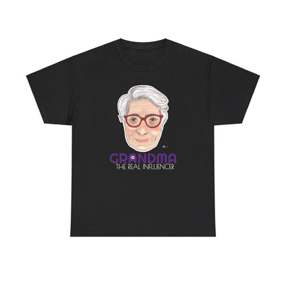 Grandma The Real Influencer Heavy Cotton Tee