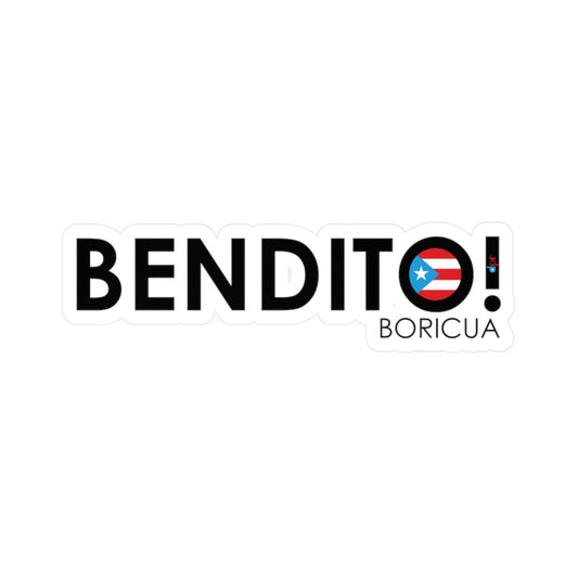 BENDITO BORICUA Waterproof Kiss-Cut Vinyl Decals