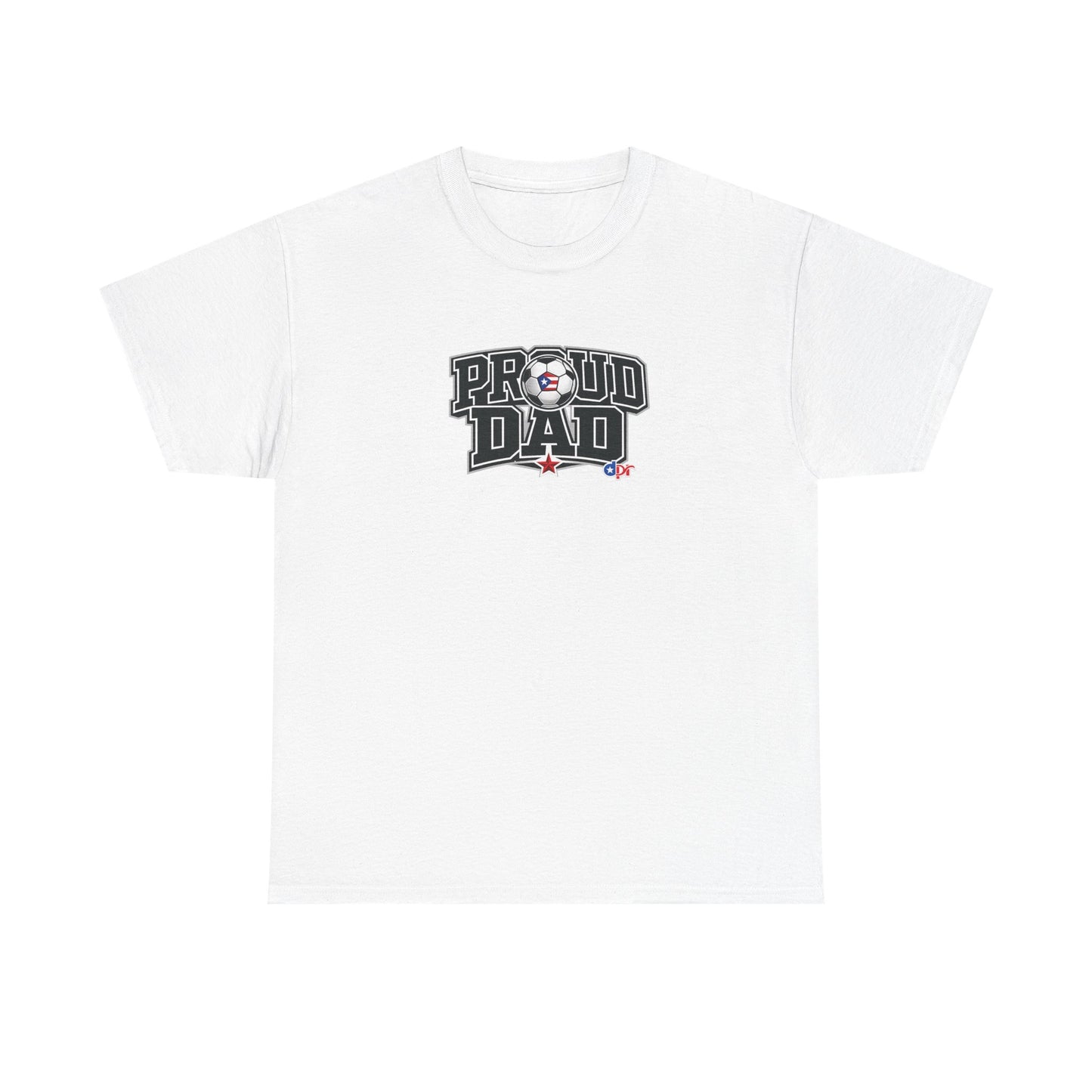 Proud Dad Soccer Boricua Unisex Heavy Cotton Tee