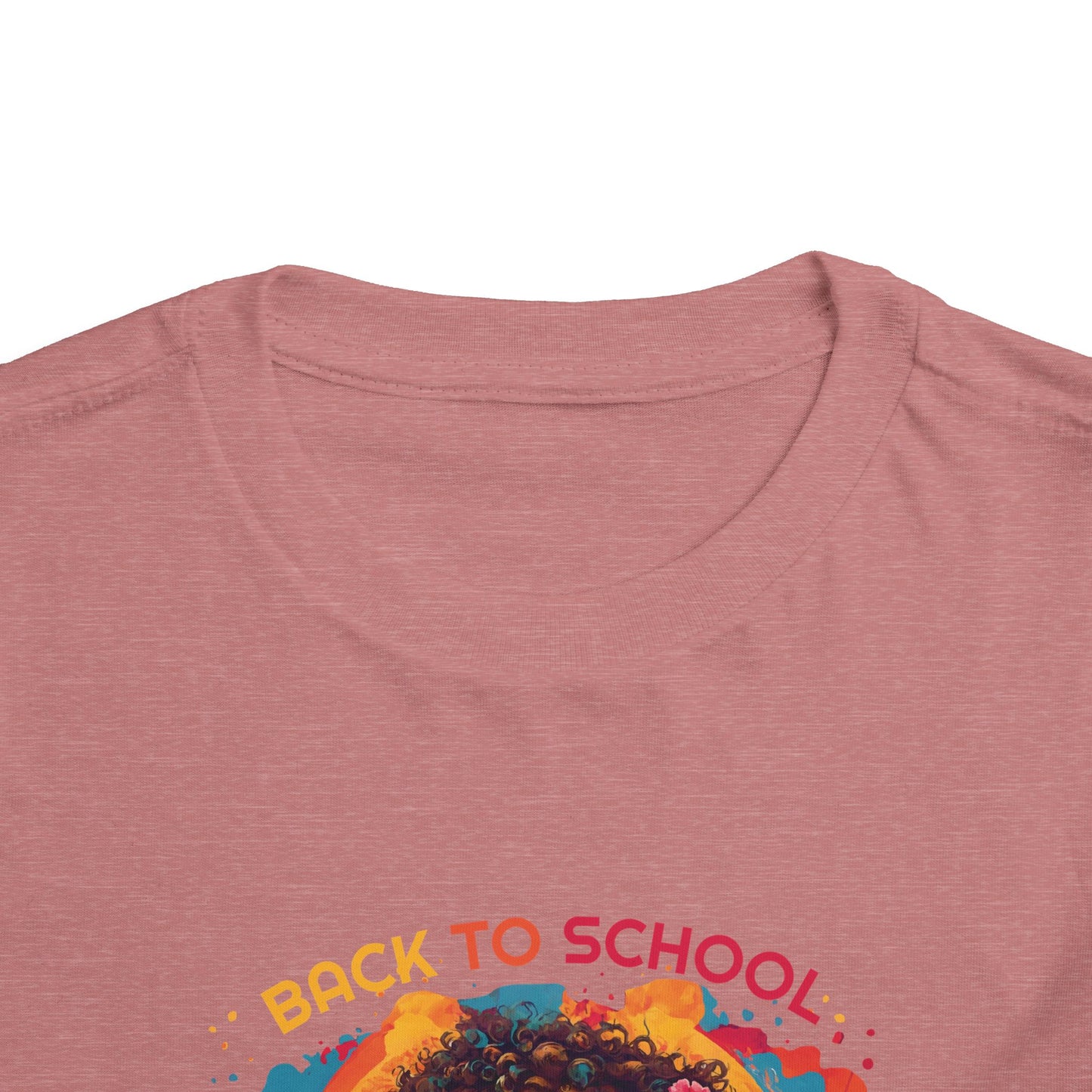 Back to School Boricua Girl Flow Black Toddler Short Sleeve Tee