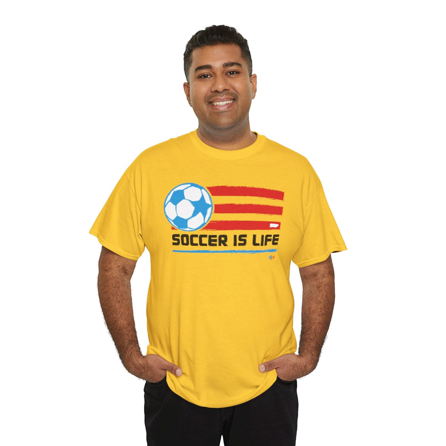 Soccer is Life Colors Unisex Heavy Cotton Tee