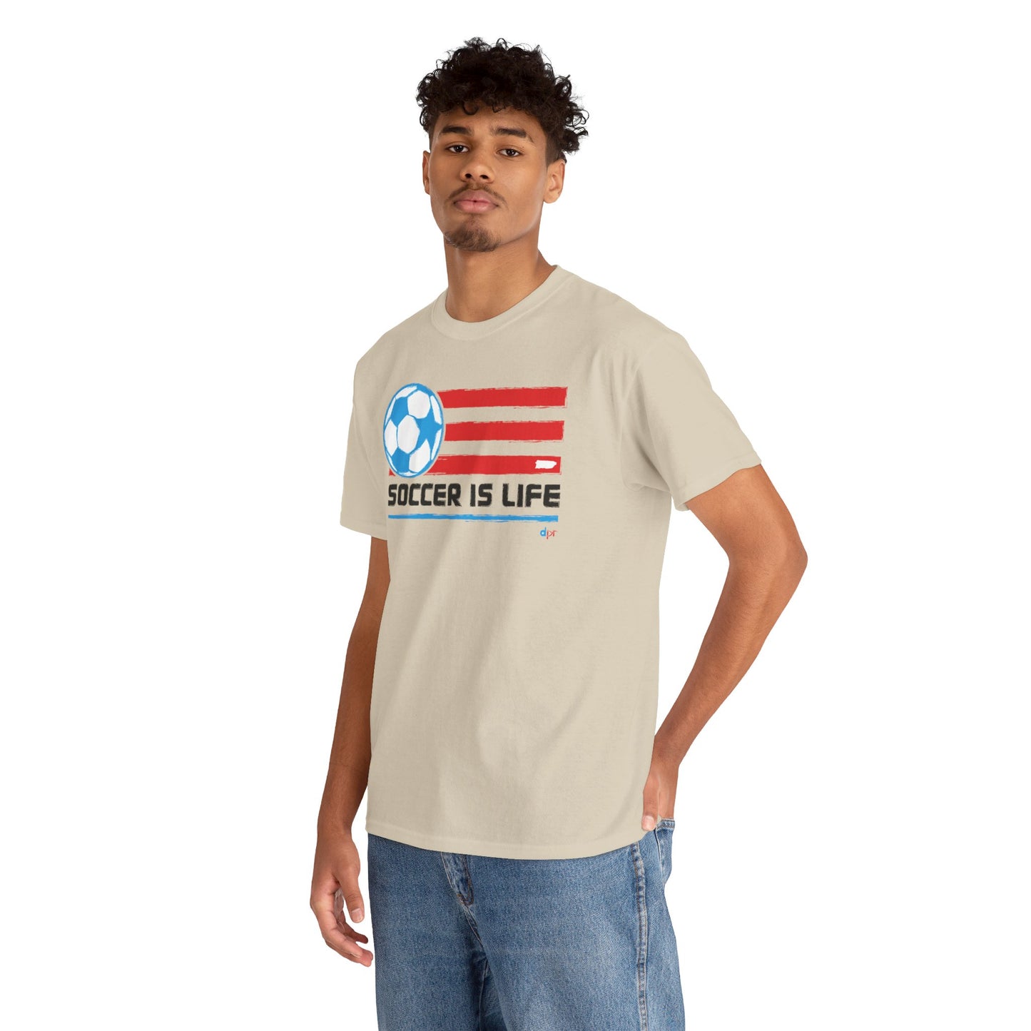 Soccer is Life Colors Unisex Heavy Cotton Tee