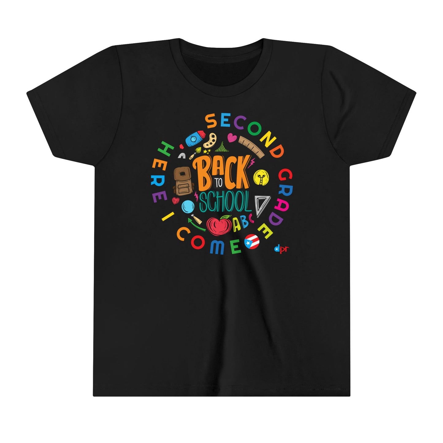 Back to School Boricua Girl Youth Short Sleeve Tee