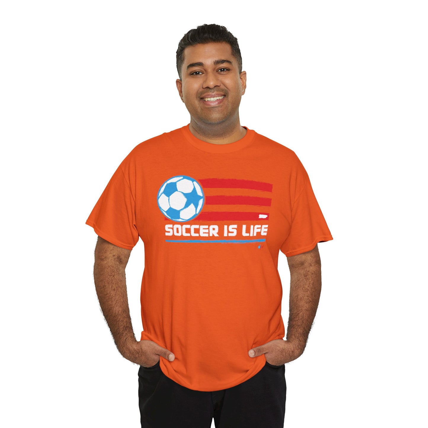 Proud Dad Soccer Boricua Unisex Heavy Cotton Tee