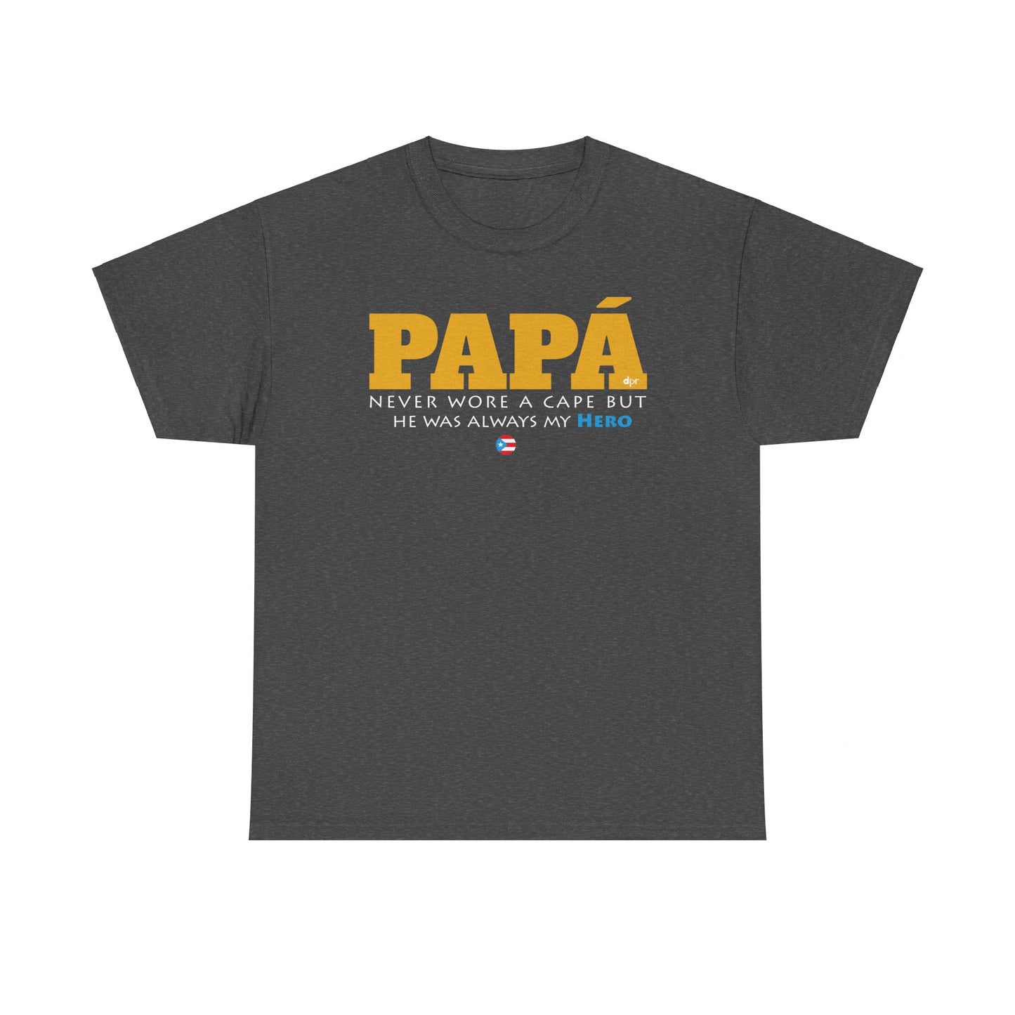 Papá My Hero Yellow Heavy Cotton Tee