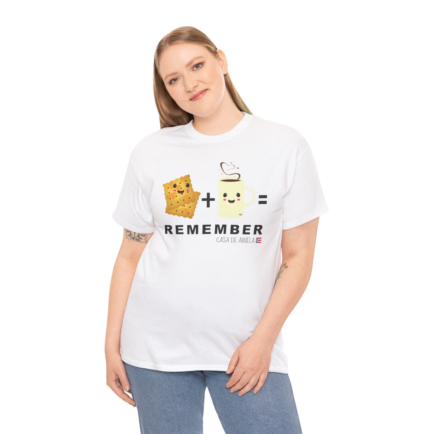 Crackers & Coffee REMEMBER ABUELA Unisex Heavy Cotton Tee