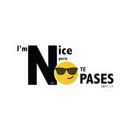 I'm Nice Boricua Waterproof Kiss-Cut Vinyl Decals