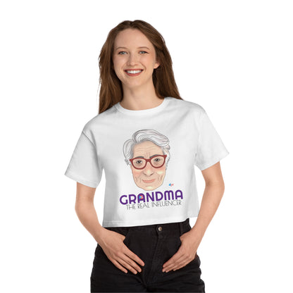 Grandma The Real Influencer Women's Flowy Cropped Tee