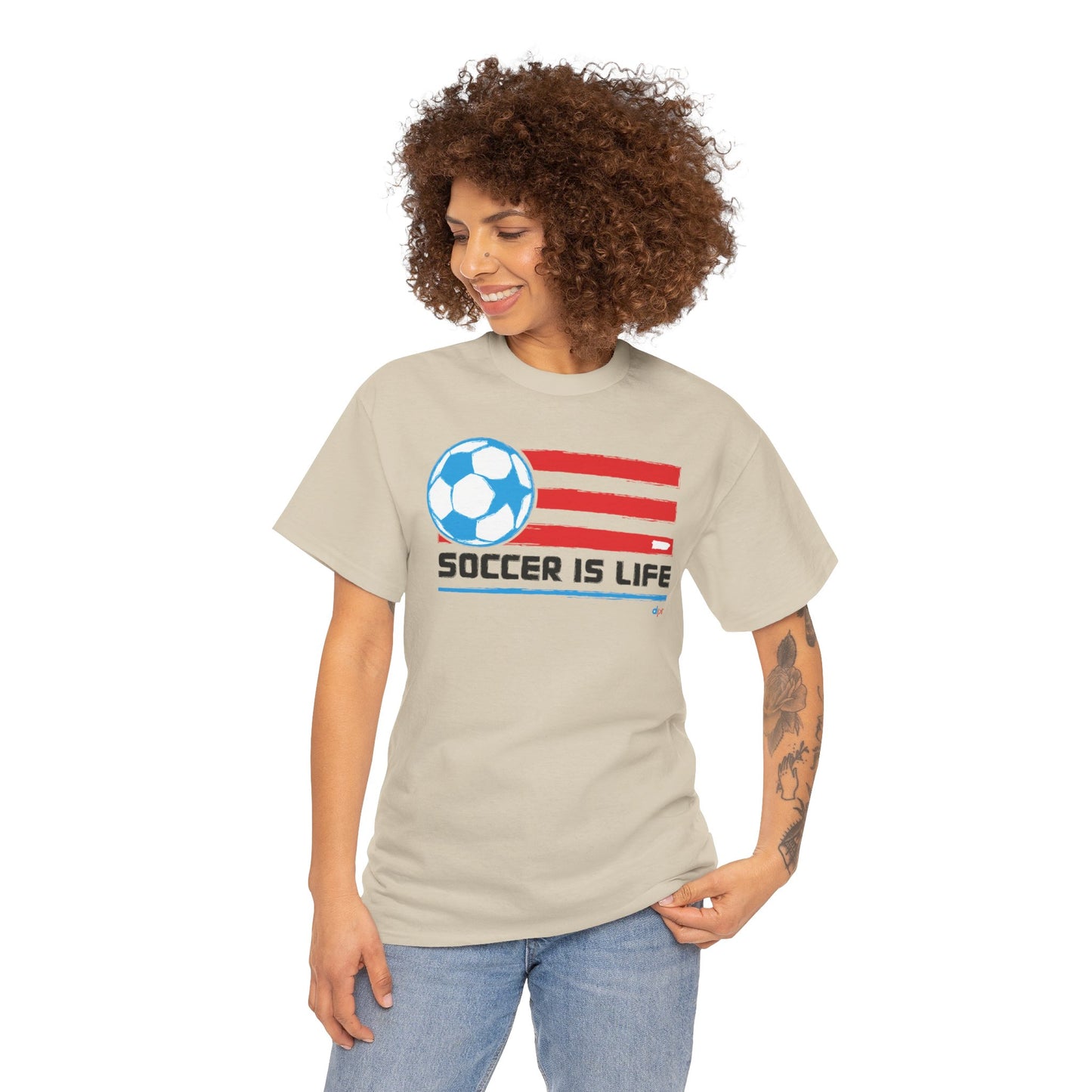 Soccer is Life Colors Unisex Heavy Cotton Tee