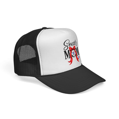 Soccer Mom Boricua Red Bow Puerto Rican Flag Trucker Caps FREE SHIPPING