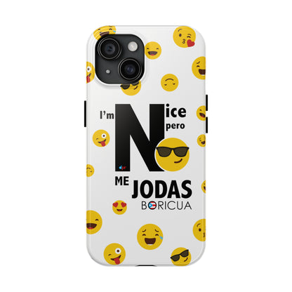 I'm Nice pero No me Jodas White Tough Phone Cases