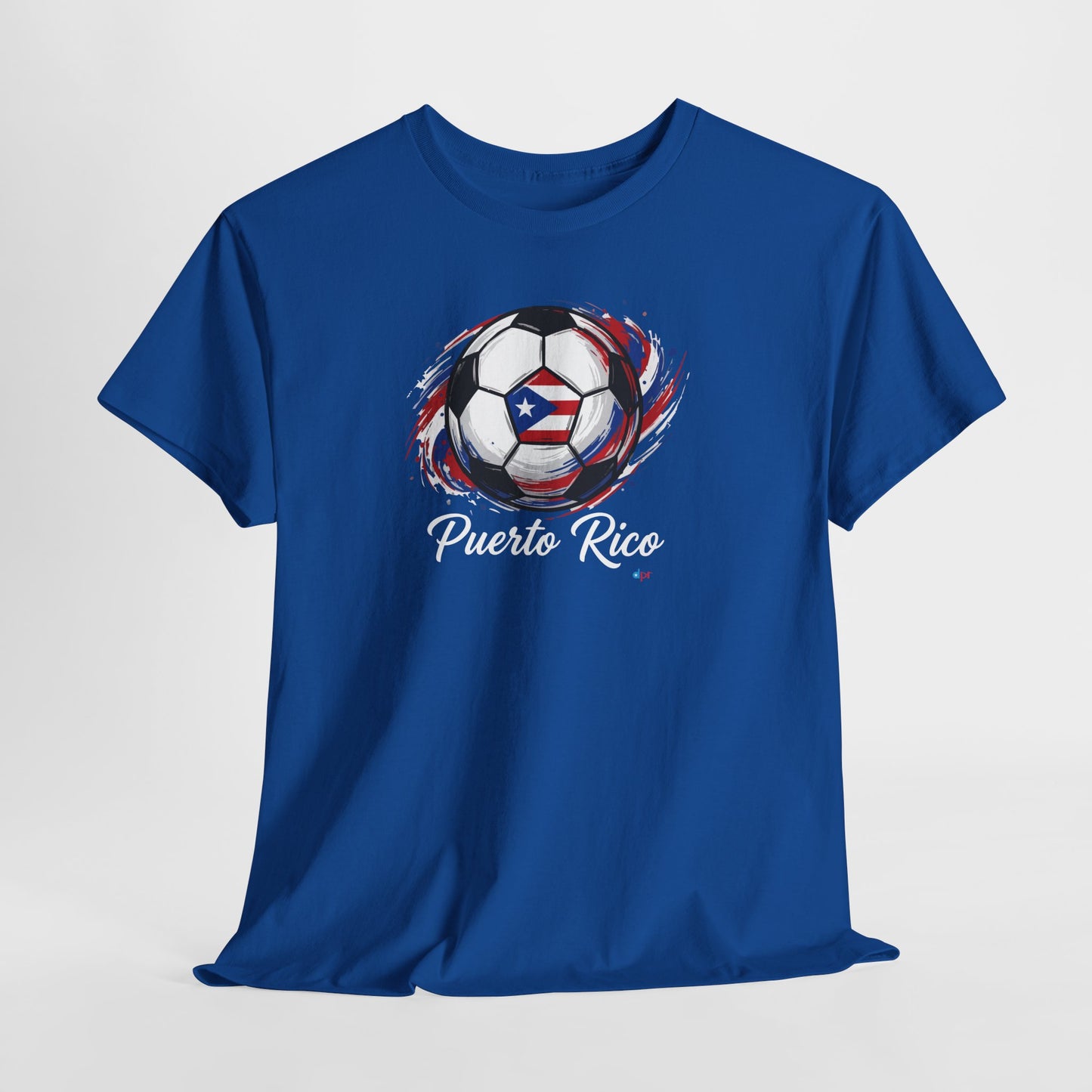 Puerto Rico Soccer Ball Flag | Unisex Heavy Cotton T-Shirt
