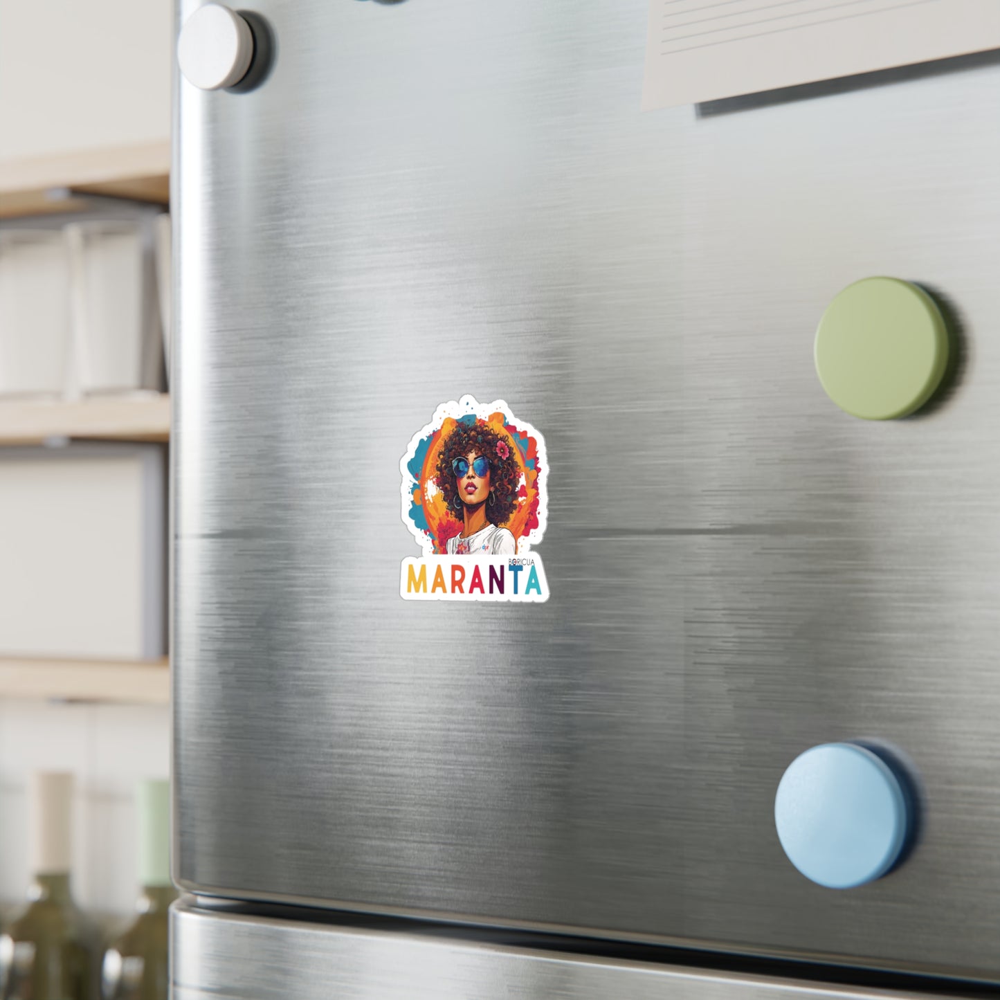 Maranta Boricua Girl Kiss-Cut Vinyl Decals