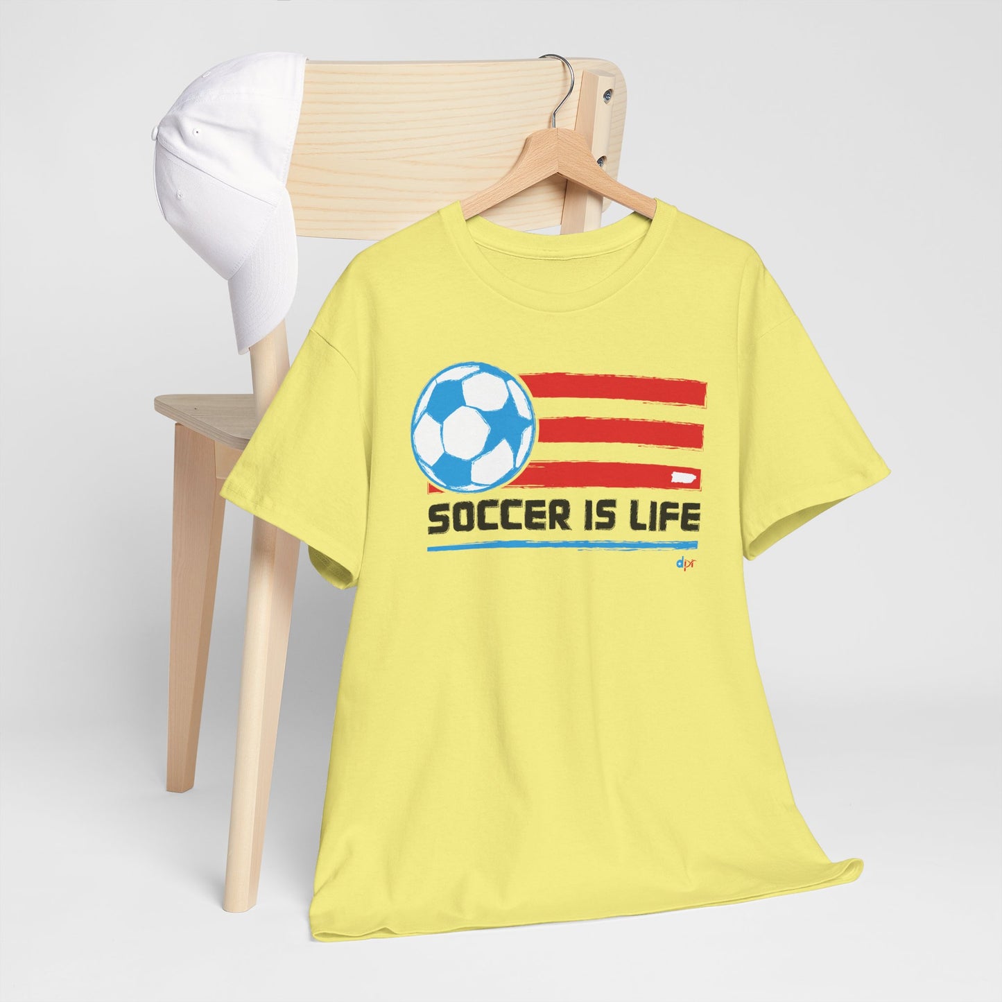 Soccer is Life Colors Unisex Heavy Cotton Tee