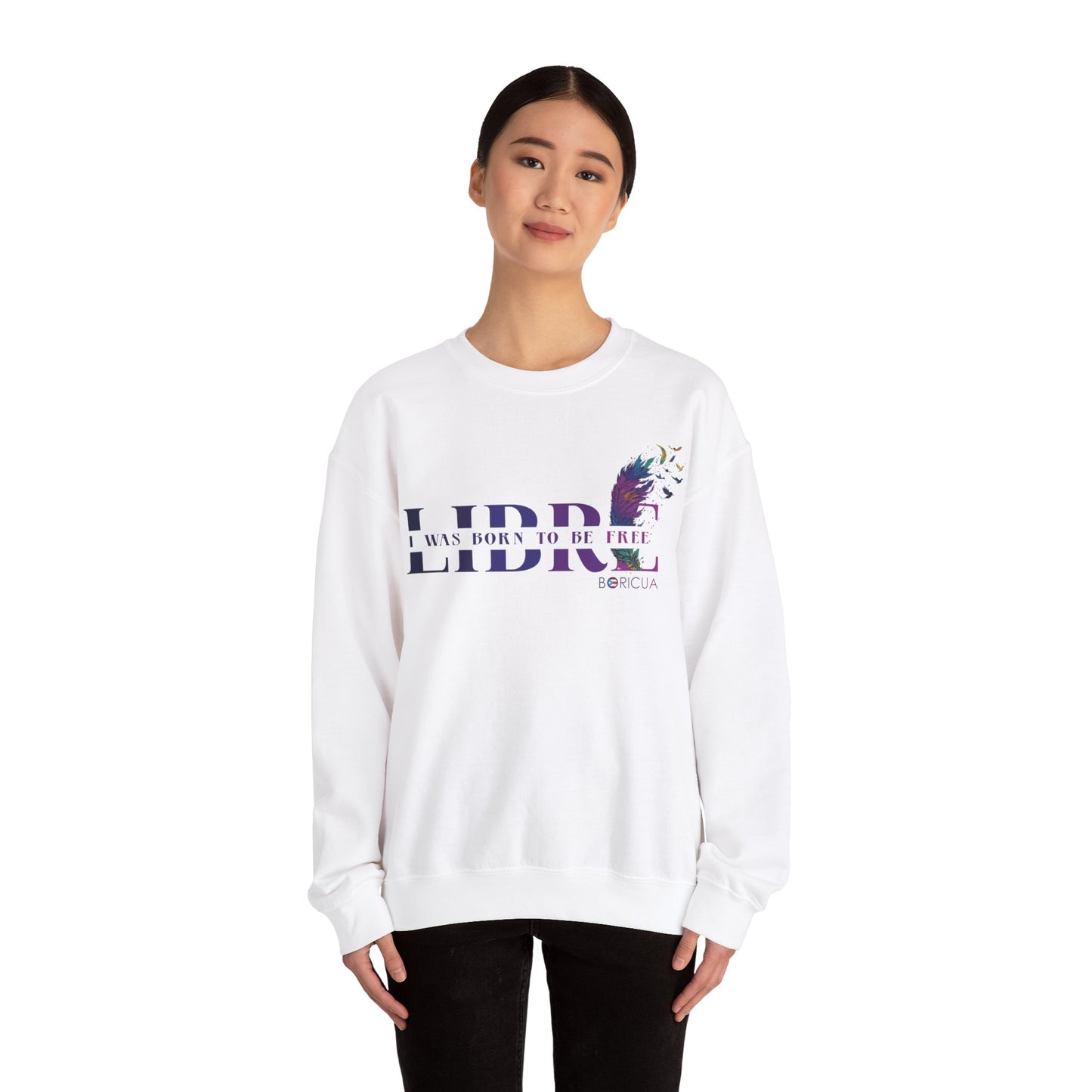 LIBRE Born to be FREE Unisex Heavy Blend™ Crewneck Sweaters