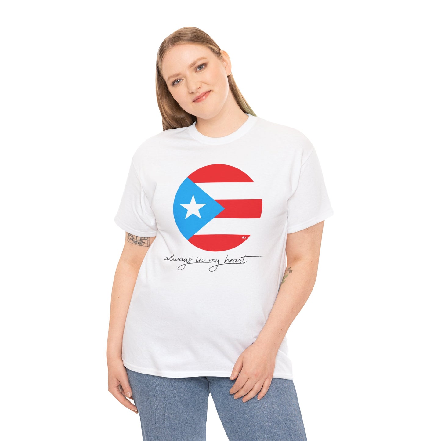 Puerto Rico Always in my Heart Unisex Heavy Cotton Tee