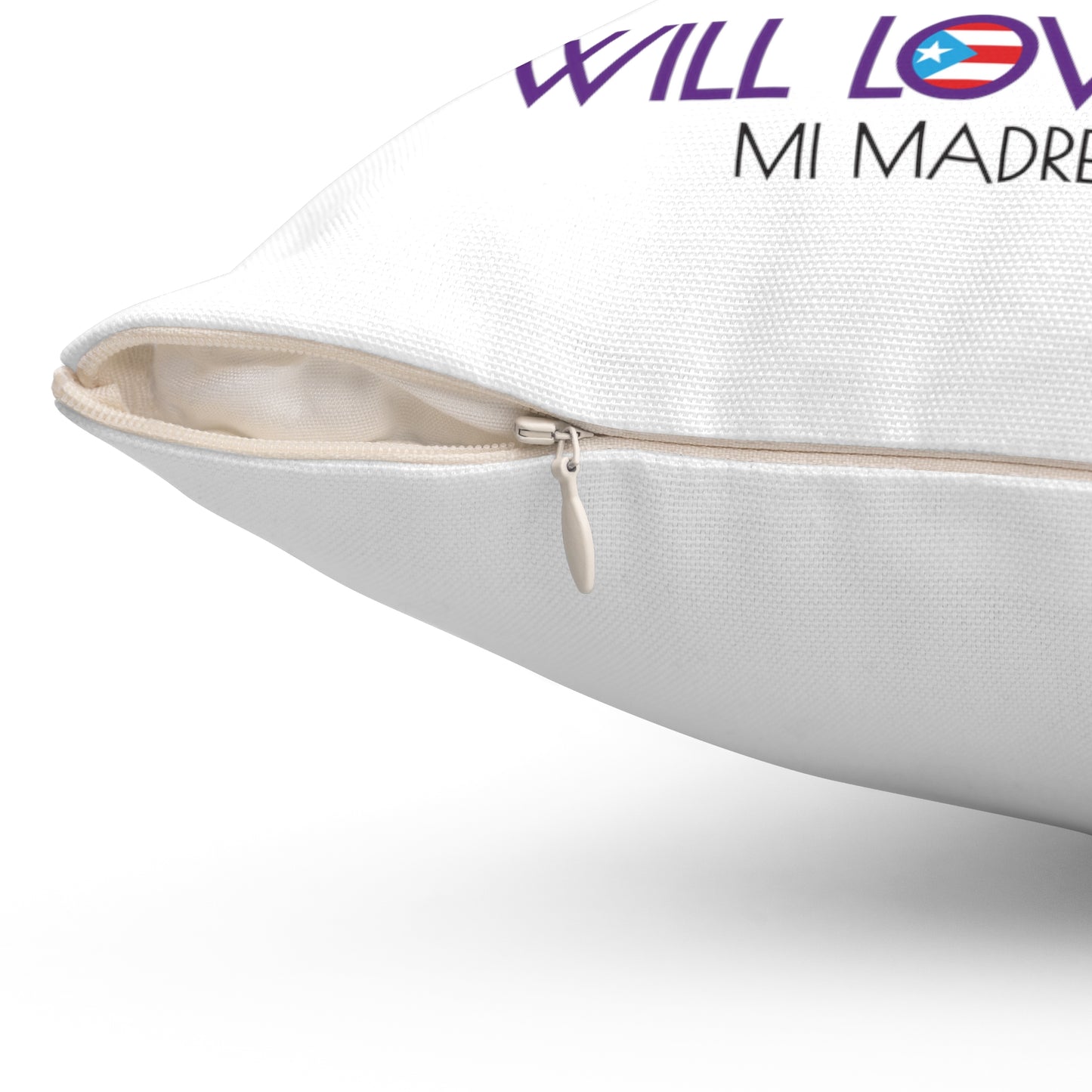 I Will Love You Forever Mamá Boricua Spun Polyester Square Pillow