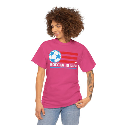 Soccer is Life Colors Unisex Heavy Cotton Tee