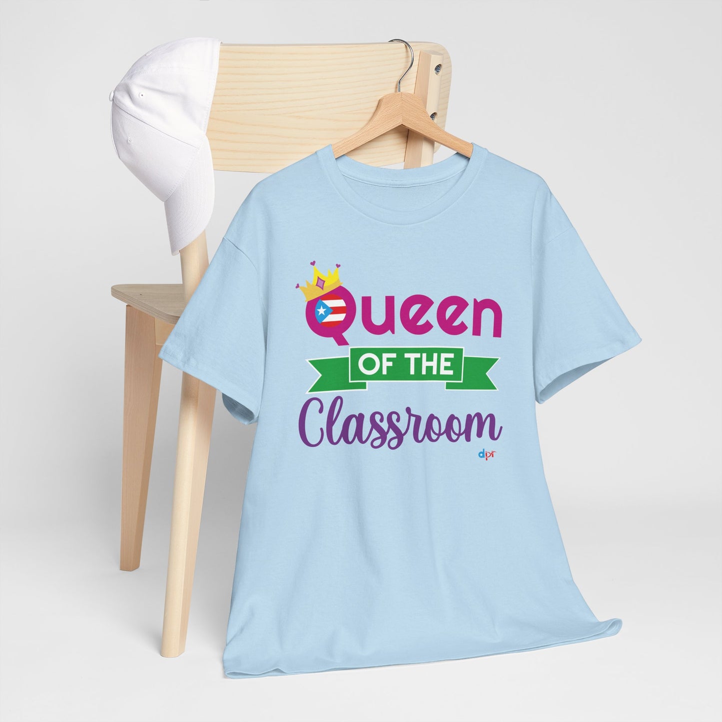 Queen of the Classroom - Back to School Boricua Teacher Heavy Cotton Tee