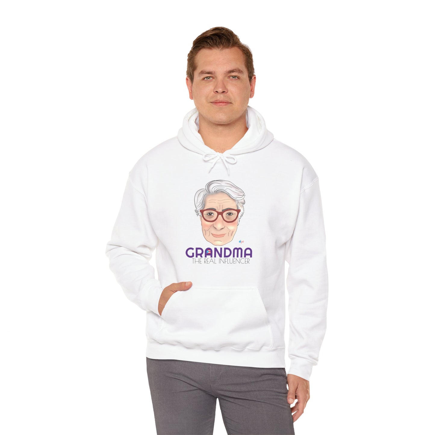 Grandma The Real Influencer Unisex Heavy Blend™ Boricua-Style Hoodies