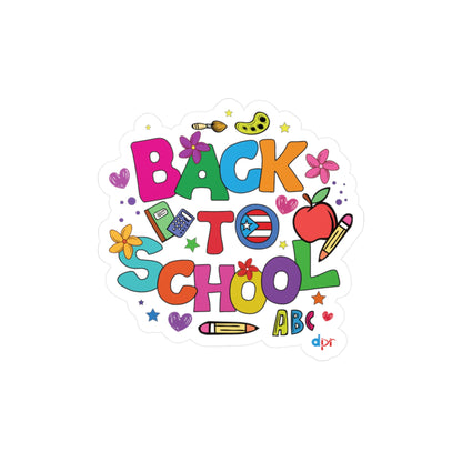 Back to School Boricua Kiss-Cut Vinyl Decals