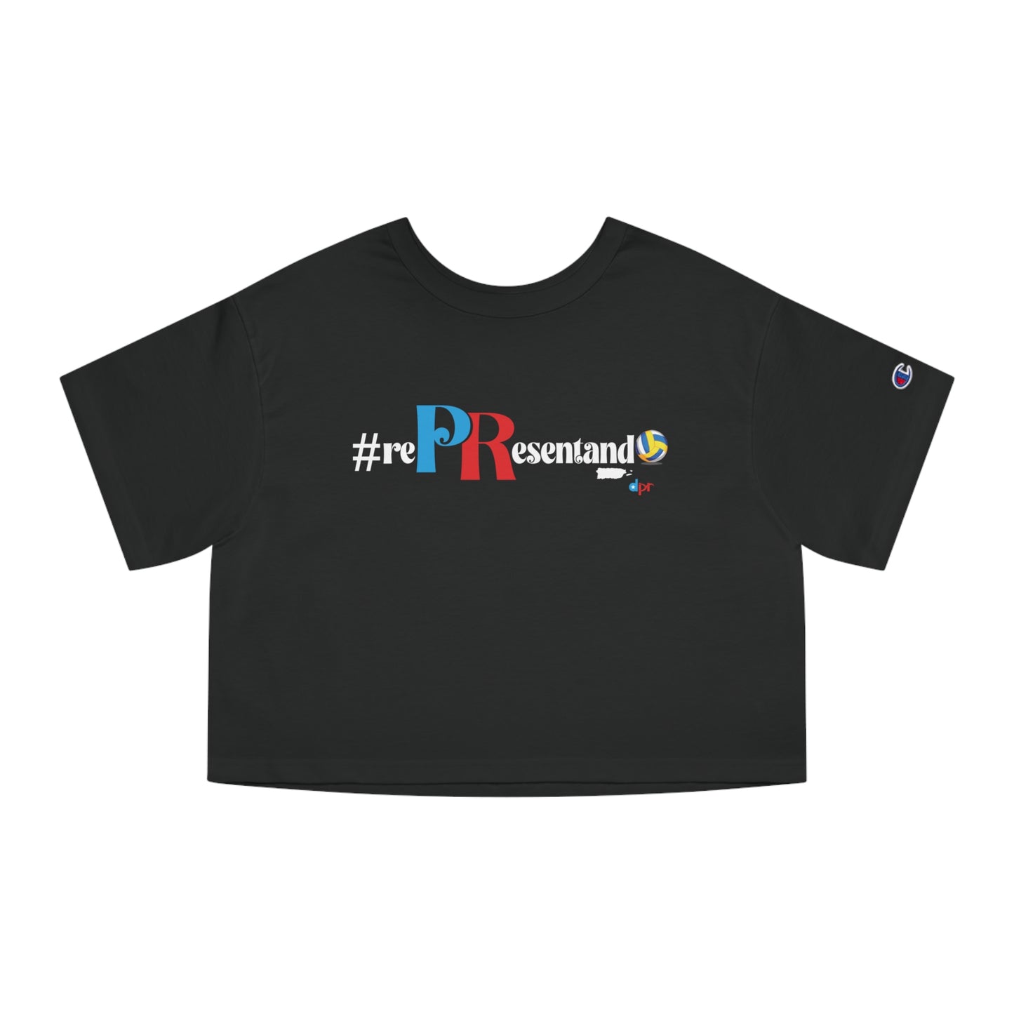 Puerto Rico Volleyball Cropped Tee | RePResentando™ Women's Flowy Crop Top | Boricua Volleyball Shirt