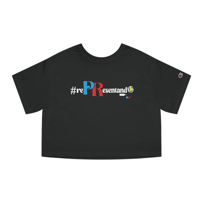 Puerto Rico Volleyball Cropped Tee | RePResentando™ Women's Flowy Crop Top | Boricua Volleyball Shirt