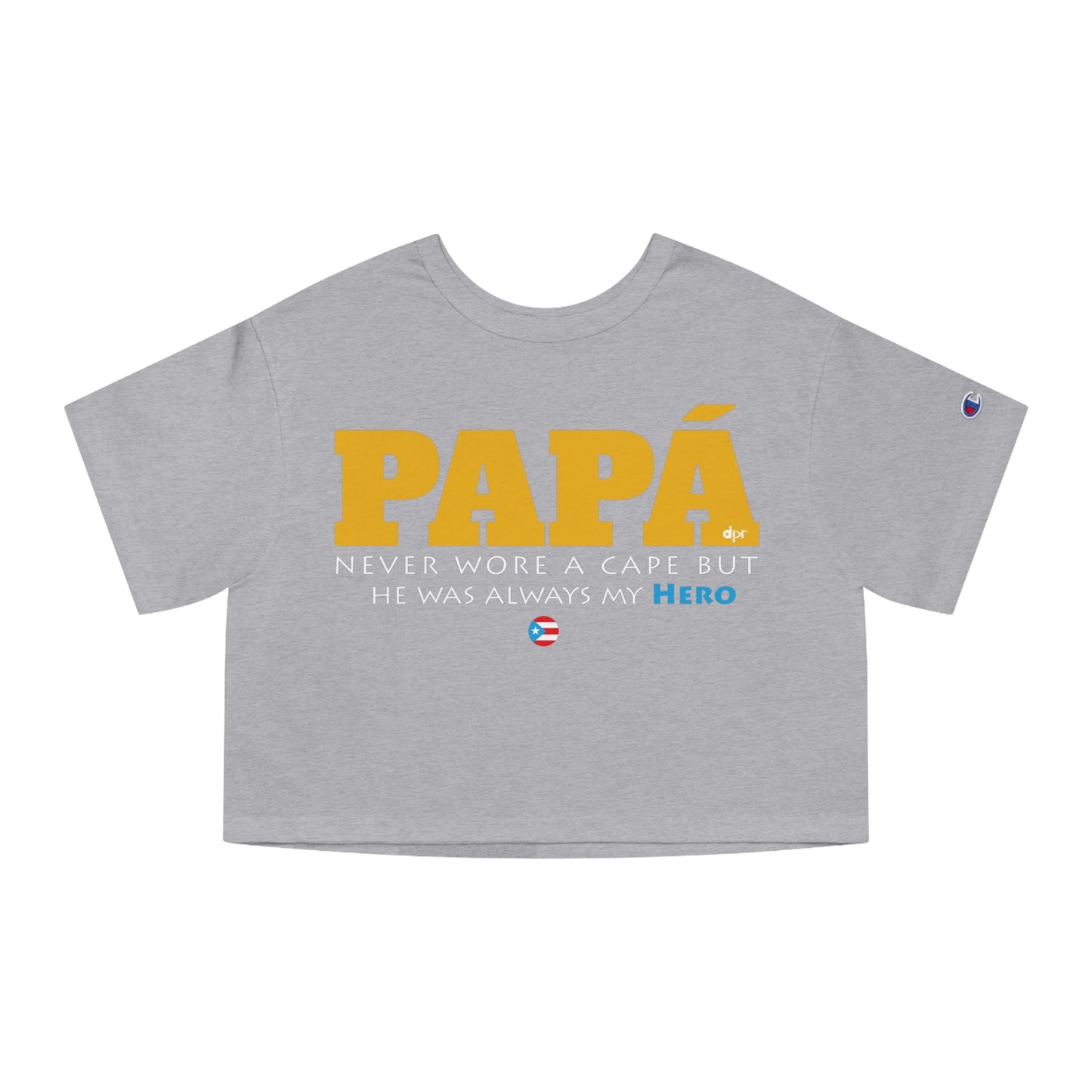 Papá My Hero Yellow Women's Flowy Cropped Tee