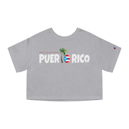 ALWAYS IN MY SOUL Puerto Rico Flowy Cropped Tee