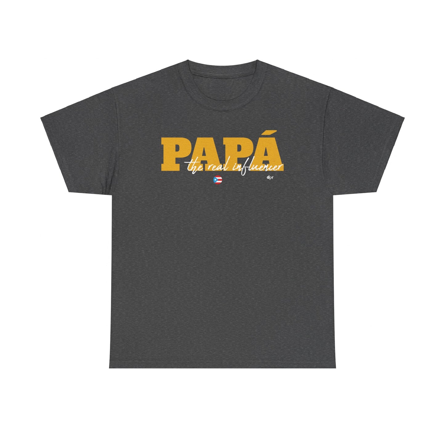 Papá The Real Influencer Yellow Heavy Cotton Tee