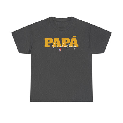 Papá The Real Influencer Yellow Heavy Cotton Tee