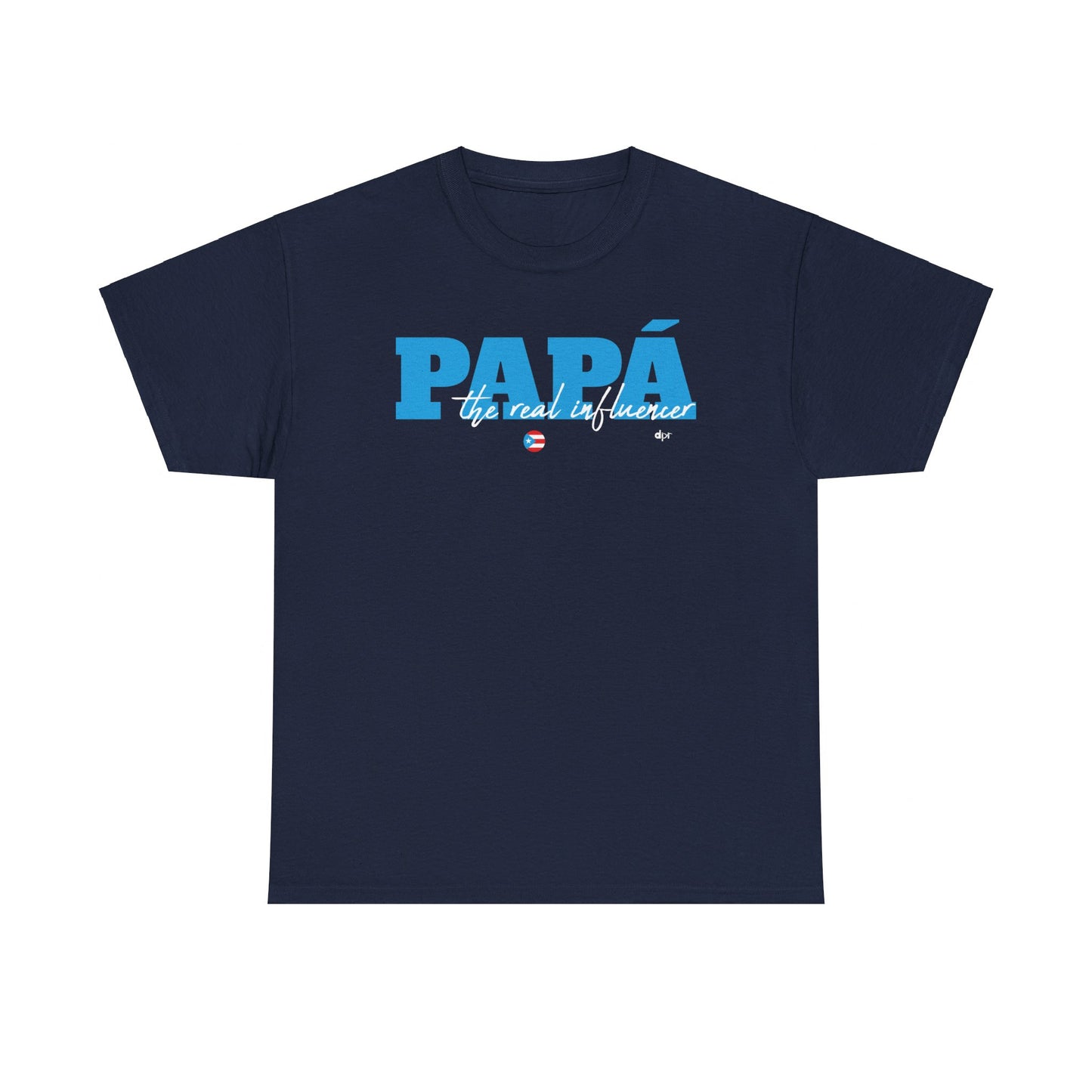 Papá The Real Influencer Blue Heavy Cotton Tee