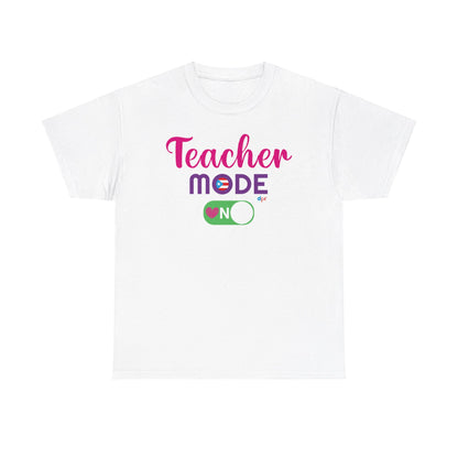 Teacher Mode ON - Back to School Boricua Teacher Heavy Cotton Tee