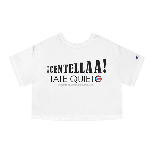 CENTELLA! Puerto Rican Mom  Flowy Cropped Tee