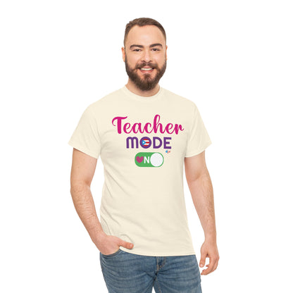 Teacher Mode ON - Back to School Boricua Teacher Heavy Cotton Tee
