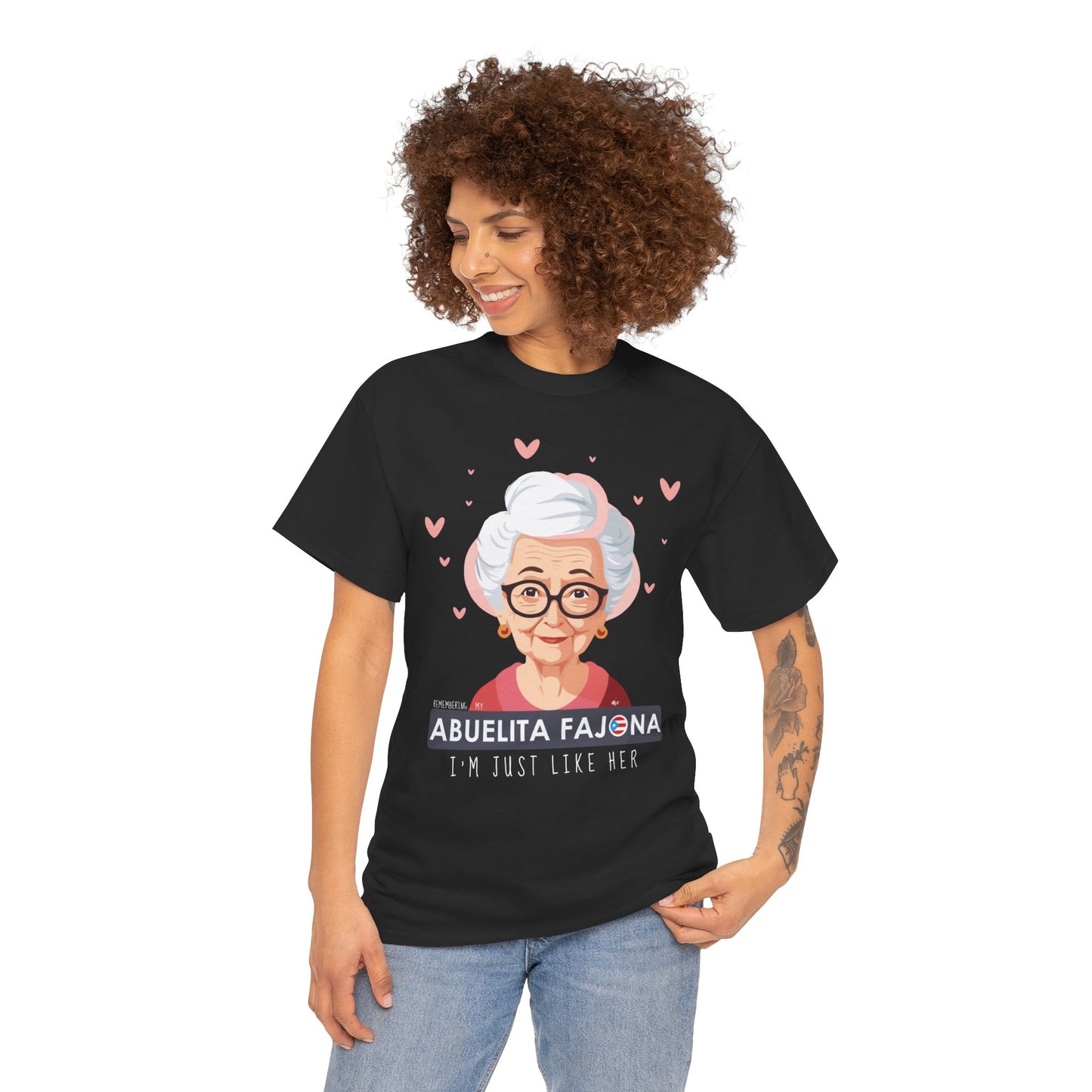 Remembering Mi Abuelita Fajona Unisex Heavy Cotton Tee