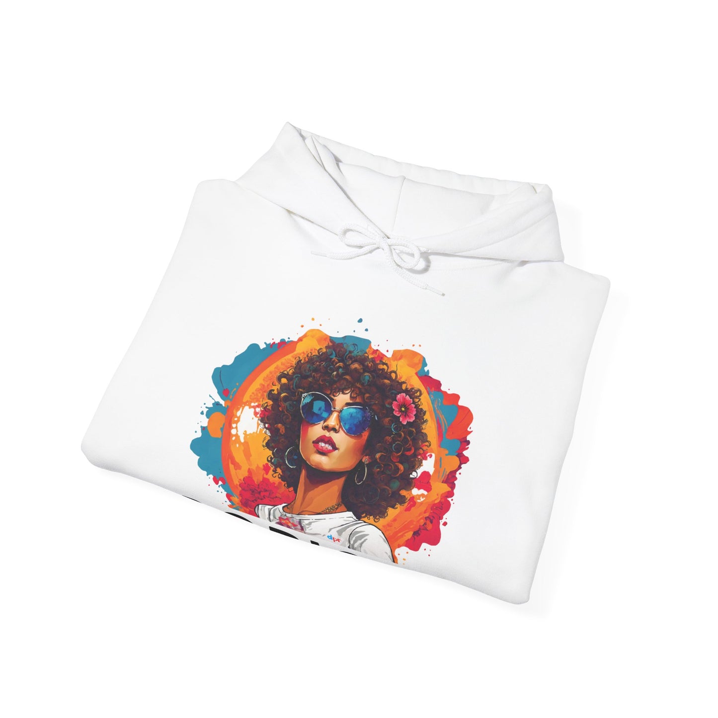 Boricua Girl Black Unisex Heavy Blend™ Boricua-Style Hoodies