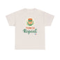Coffee Teach Repeat - Back to School Boricua Teacher Heavy Cotton Tee